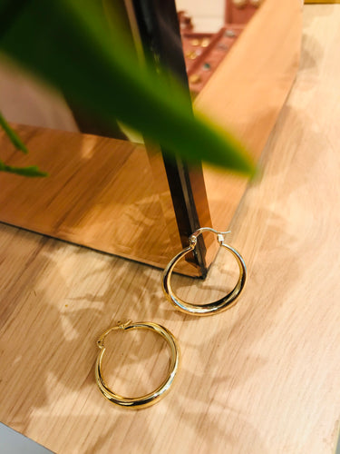 Sleek Gold Hoop Earrings